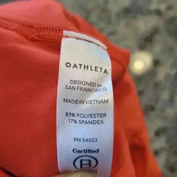 Athleta Women's Tangerine Orange Poly/Spandex Athletic Skort - Picture 9 of 9